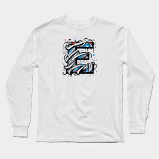 Letter E design graffity style Long Sleeve T-Shirt